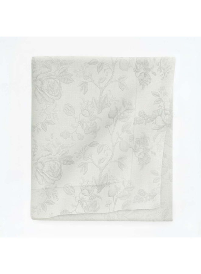 إنشز هوم مفرش طاولة لتناول الطعام بلون رمادي فاتح مزين برسمة أشجار (لساعة 6 أشخاص) 160 × 245 سم - Image 2